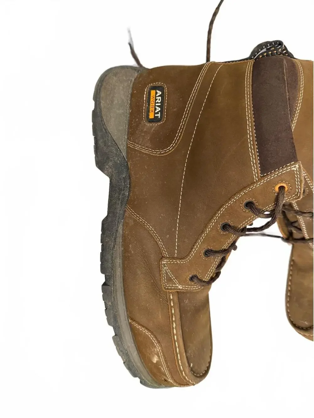 Ariat Composite Toe Brown Leather Work Boots Size 14D